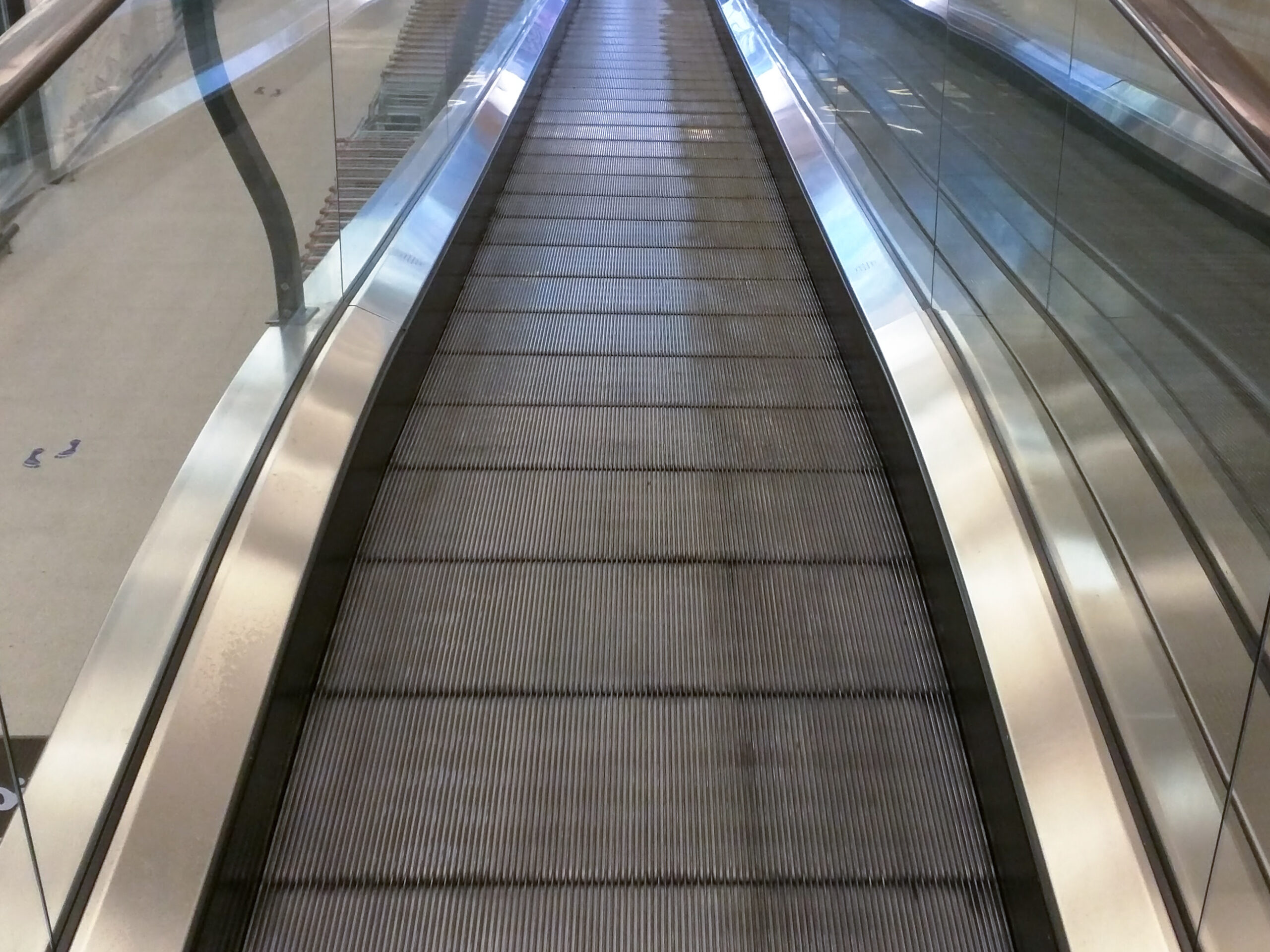 Escalator after being cleaned with REN Deep Cleaning Products